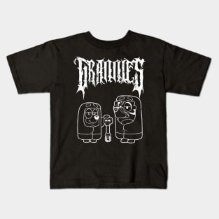 Death Metal Bluey Grannies Kids T-Shirt